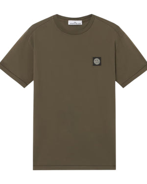 Stone Island Military Green Cotton T-shirt