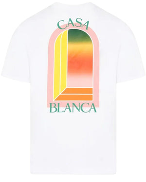 Casablanca Gradient Arch Design White T-Shirt