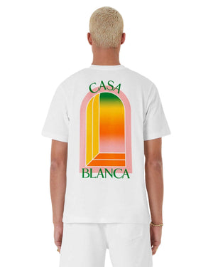 Casablanca Gradient Arch Design White T-Shirt
