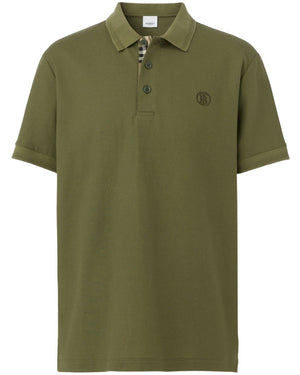 Burberry Branded Circle Logo Olive Polo Shirt