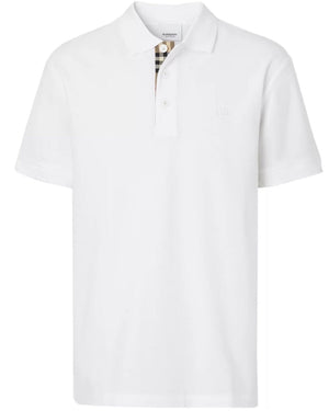 Burberry Branded Circle Logo White Polo Shirt - Style Centre Wholesale