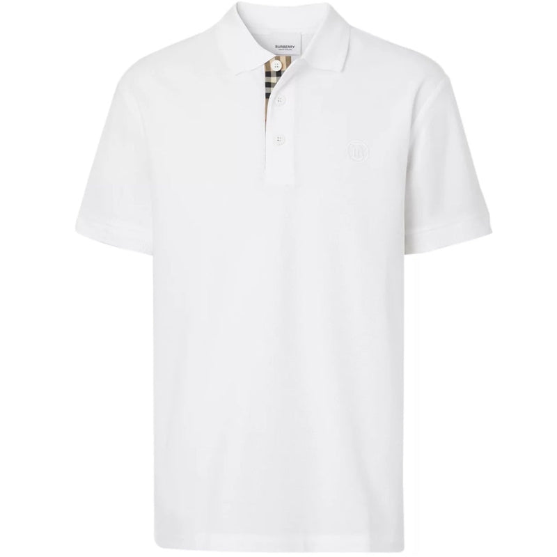 Burberry Burberry Branded Circle Logo White Polo Shirt — buy online at Garment Vault