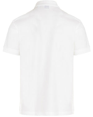 Burberry Branded Circle Logo White Polo Shirt - Style Centre Wholesale