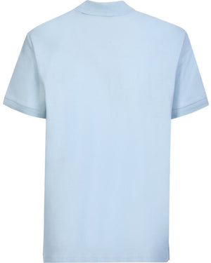 Burberry Branded Circle Logo Sky Blue Polo Shirt - Style Centre Wholesale