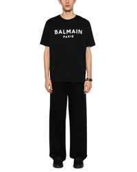 Balmain Paris Bold Brand Logo Black T-Shirt