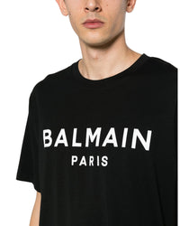 Balmain Paris Bold Brand Logo Black T-Shirt