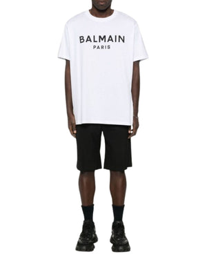 Balmain Paris Bold Brand Logo White T-Shirt AH1EF000BB29 GAB - Style Centre Wholesale