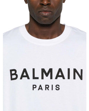 Balmain Paris Bold Brand Logo White T-Shirt AH1EF000BB29 GAB - Style Centre Wholesale
