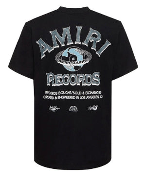 Amiri Global Records Logo Black T-Shirt S