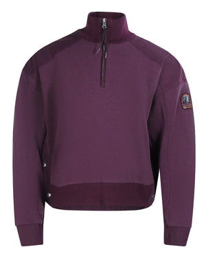 Parajumpers Quarter Zip Turtleneck Fleece Purple Sweatshirt S