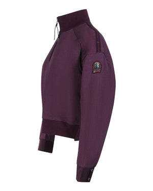 Parajumpers Quarter Zip Turtleneck Fleece Purple Sweatshirt S