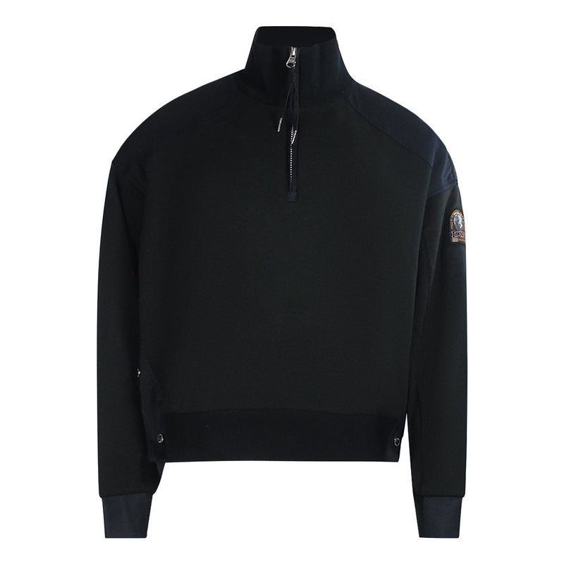 Parajumpers Parajumpers Quarter Zip Turtleneck Fleece Black Sweatshirt — buy online at Garment Vault