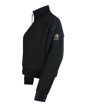 Parajumpers Quarter Zip Turtleneck Fleece Black Sweatshirt S