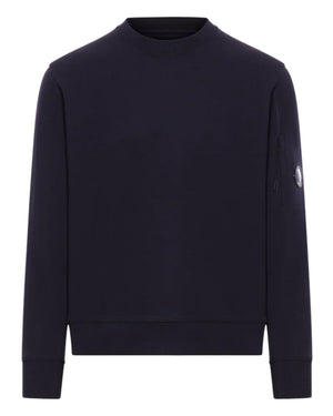 C.P. Company Diagonal Raised Fleece Lens Navy Sweatshirt