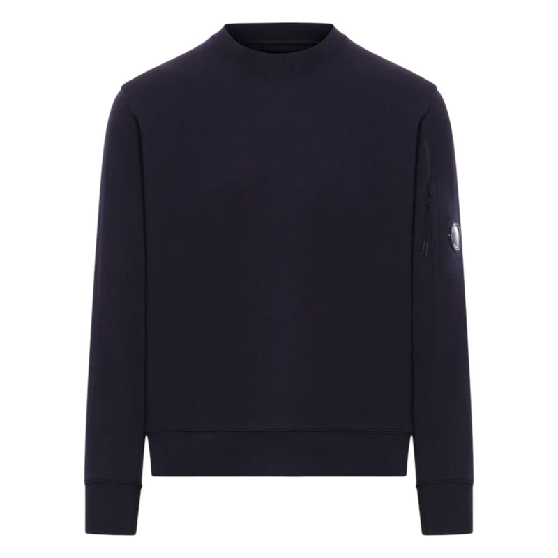 C.P. Company Diagonal Raised Fleece Lens Navy Sweatshirt