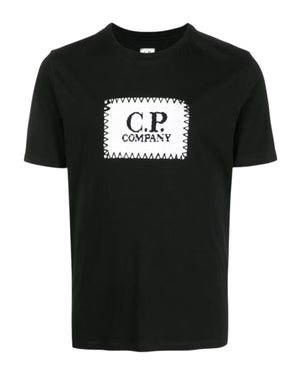 C.P. Company 30/1 Black Front Logo T-shirt