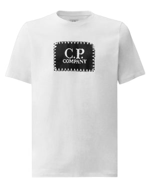 C.P. Company 30/1 White Front Logo T-shirt