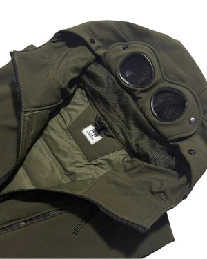 C.P. Company Ivy Green Down Soft Shell Goggle Gilet
