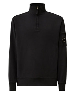 C.P. Company Light Fleece Half Zip Lens Navy Sweatshirt
