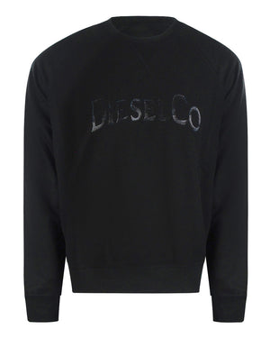 Diesel S Raglan Waf 900 Black Sweaters Mens