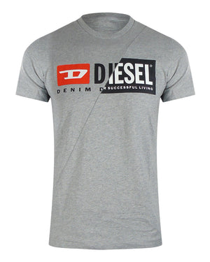 Diesel T Diego Cuty 9Cb Grey Melange No Bros T Shirts Mens