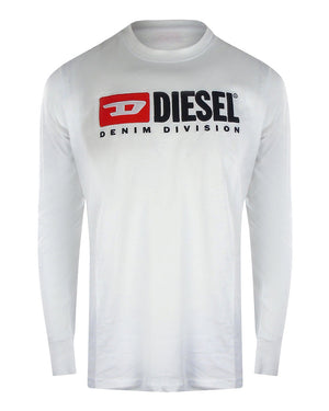 Diesel T Just Ls Div 100 Bright White T Shirts Mens