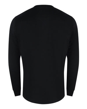 Diesel T Just Ls Div 9Xx Black Black Black T Shirts Mens