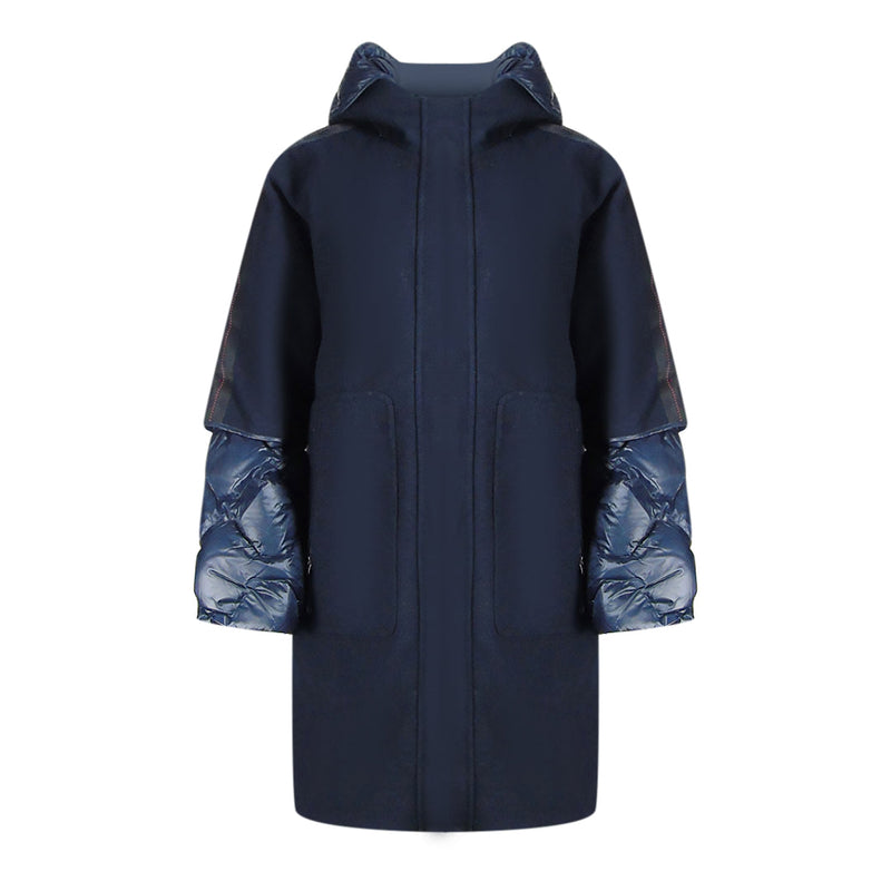 Parajumpers Parajumpers Joy Navy Blue Oversize Long Hooded Down Jacket — buy online at Garment Vault