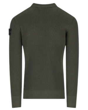 Stone Island Full Rib RWS Wool Military Green Sweatshirt