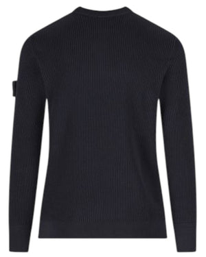 Stone Island Full Rib RWS Wool Navy Sweatshirt