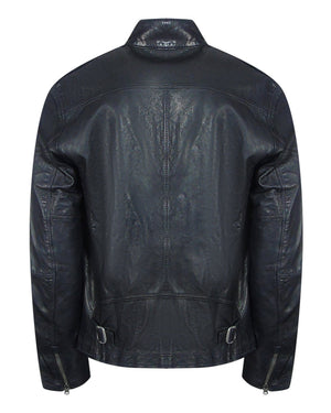 Parajumpers Justin Leather Pencil Dark Grey Leather Jacket L