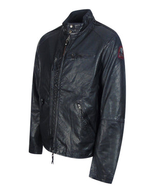 Parajumpers Justin Leather Pencil Dark Grey Leather Jacket L