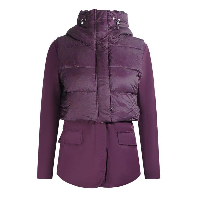 Parajumpers Parajumpers Layla Fig Purple Hooded Down Jacket — buy online at Garment Vault