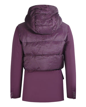 Parajumpers Layla Fig Purple Hooded Down Jacket S