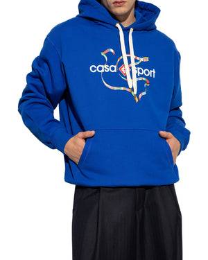 Casablanca Blue Hoodie Mens