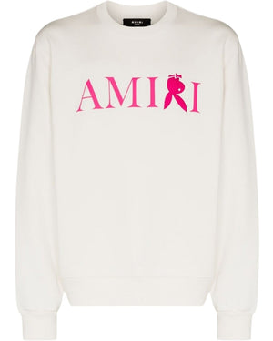 Amiri Reverse Bunny Logo White Sweatshirt XS