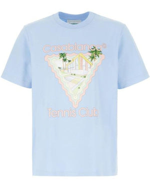 Casablancaaison De Reveight Blue T-Shirt Light Blue