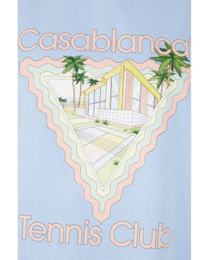 Casablancaaison De Reveight Blue T-Shirt Light Blue