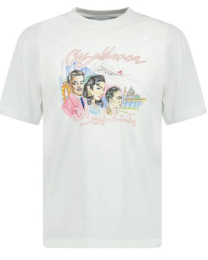 Casablanca La Liaison Design White T-Shirt XS
