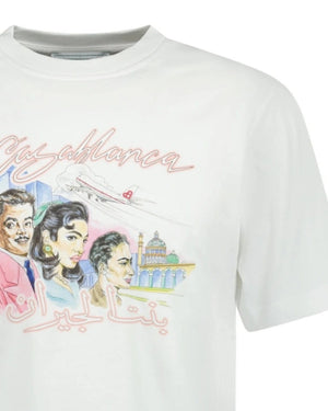Casablanca La Liaison Design White T-Shirt XS