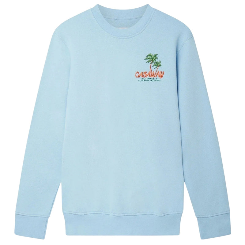 Casablanca Embroidered Sweatshirt Coachella Valley Blue  Sweatshirts Mens