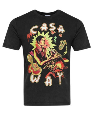Casablanca Printed  T-Shirt Music For The People Faded Black  T-Shirts Mens