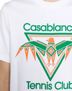 Casablanca Printed T-Shirt Playful Eagle White