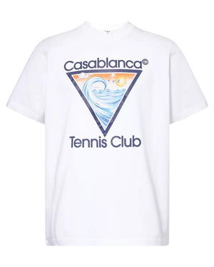 Casablanca Ms25Jts00117Ex White T Shirt Mens - Style Centre Wholesale
