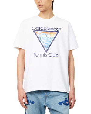 Casablanca Ms25Jts00117Ex White T Shirt Mens - Style Centre Wholesale