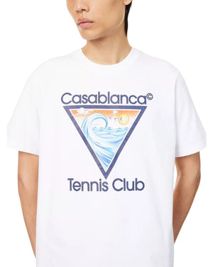 Casablanca Ms25Jts00117Ex White T Shirt Mens - Style Centre Wholesale
