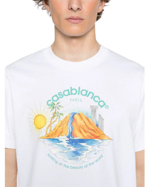 Casablanca White T Shirt Mens
