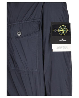 Stone Island Crinkle Reps Navy Overshirt