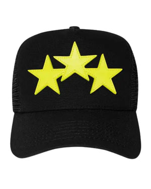 Amiri Yellow Logo Hats Mens