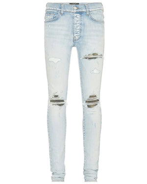 Amiri MX1 Camo Light Indigo Blue Jeans W30 / 32L